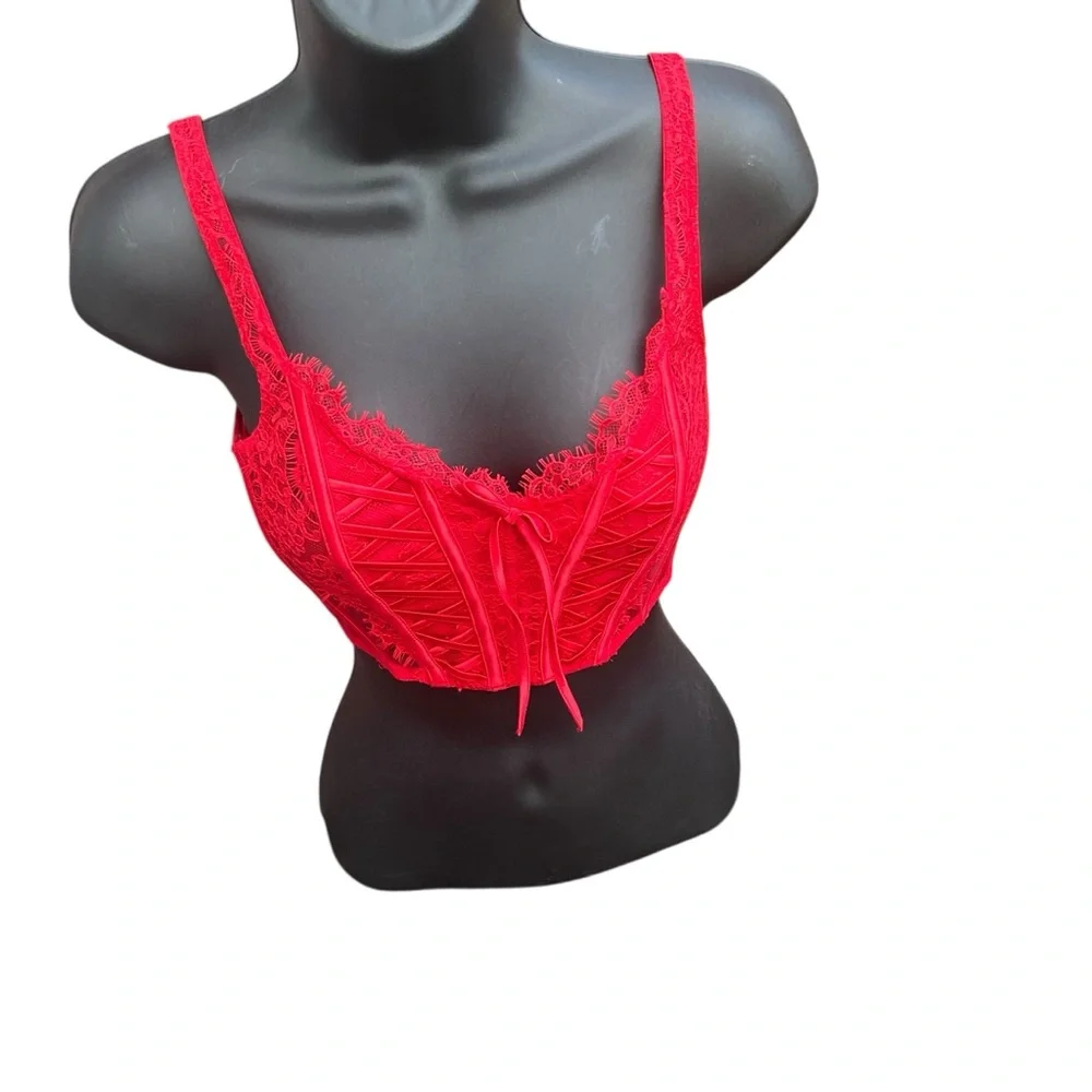 Victoria‎ Secret Dream Angels Elegant Red Lace Bralette Size XS